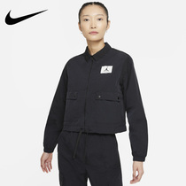Nike coat womens 2021 Autumn New lapel casual black tracksuit jacket top DD6993-010