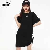 Puma dress women 2021 summer new black loose round neck sports skirt short sleeve T-shirt 532632-01