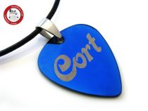 Watson musical instrument GsusMusic metal punk titanium steel pick necklace cort dazzle blue