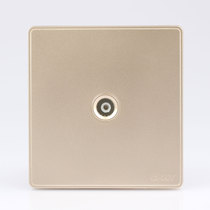 CHINT NEW2C86 type TV socket jack concealed one new wall switch panel light champagne gold