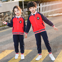 Kindergarten garden clothes spring and autumn school uniforms for primary school uniforms for children English style summer sportswear three sets