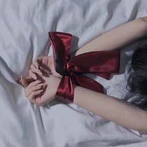 Not sleeping tonight Silk satin tied eyes tied to hands fairy accessories handcuffs blindfold abstinence blindfold