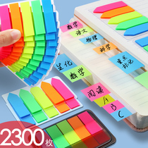  Fluorescent film indicator page number Index sticker Writable book label Sticker Post-it note Classification strip Mark Post-it note Sticker