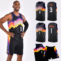 21 New City Edition Jersey Suns Paul Bucknash Buckley Eaton Retro Jersey Basketball Suit Vest