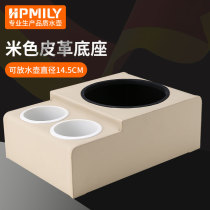 Stainless Steel Thermos Car Kettle 14 15 17 Black Leather Base Truck Thermos Holder Car Supplies