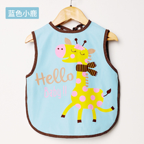 Baby gown sleeveless waterproof child eating apron bib baby eating clothes drawing clothes down hanging clothes breathable