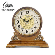 Kangba European solid wood clock radio clock movement American Chinese style clock clock living room bedroom clock clock