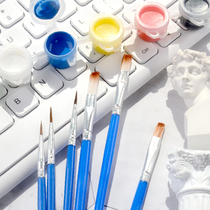 Nylon brush acrylic painting digital oil painting painting material graffiti plaster doll diy painted white blank Hook pen