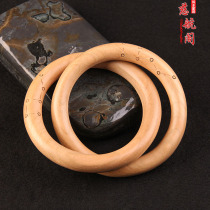 Peach Wood Qiankun circle jujube wood Qiankun Circle Bracelet hand handle six stars Seven Stars yin and yang ring integrated whole wood Taoist equipment