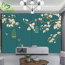 New products Chinese Embroidery Living Room Sofa Bedroom Bedside TV Hardbag Childrens Paradise Soft Bag Hotel Mural Background