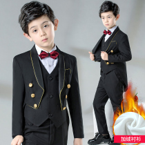 Childrens suit suit suit boy tuxedo suit small host dress boy piano performance suit English wind winter
