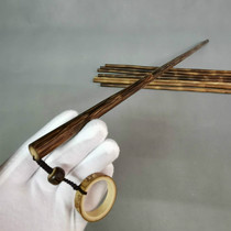Solid golden silk bamboo pointer ruler teacher special tutoring dance stick yoga baton mountaineering teaching brown jade bamboo