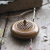  Retro pure copper plate incense burner aromatherapy stove sandalwood stove tower incense burner incense burner Household worship Buddha tea ceremony ornaments