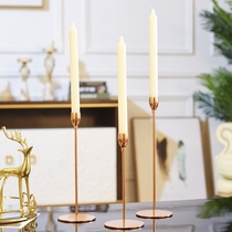Western-style single-headed candlestick candlelight dinner candlestick Romantic dining table European-style decoration Model room soft decoration decoration Wedding