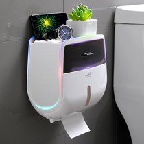 Toilet tissue box Toilet toilet Bathroom roll paper tube storage rack Household punch-free toilet paper box
