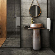 Art industrial wind column type face simple wash basin one retro creative antique household simple small