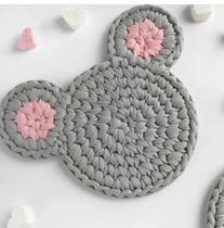 New cloth line Mickey coaster Crochet illustration mat Crochet drawings Wool knitting handmade diy recommended