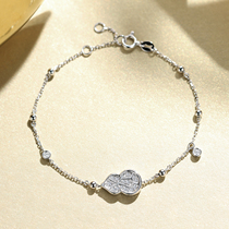 Gemstone miner National Style series Suzhou garden gourd 18k platinum diamond bracelet exquisite real diamond bracelet female