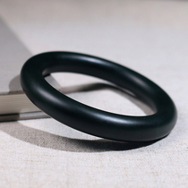 Jade Yuange Pavilion Xinjiang Hetian jade bracelet Jade black mutton Tower Green soft light black round female jade bracelet live broadcast