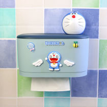 Toilet tissue box toilet paper box non-perforated wall-mounted household creative toilet cute roll paper waterproof storage