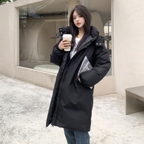 Pregnant womens winter clothing womens long down cotton jacket coat large size loose pregnancy late thick warm cotton-padded jacket