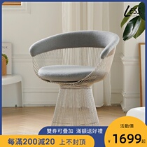 less living Nordic red chair creative designer chair wrought iron living room study ins dining chair leisure chair