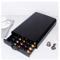 60 Nespress Capsules Storage Grid Drawer Ness Little Paisso Coffee Rotating Capsule Pure Black Metal Frame