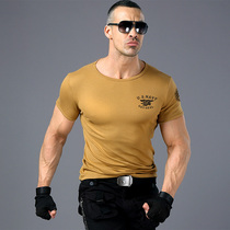 Allied military fans summer T-shirt short sleeve mens tight shirt T-shirt slim body shape short-sleeved shirt