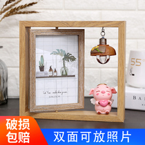 Photo frame table personality wash photo with photo frame six 6-inch cute modern simple light luxury small ornaments double-sided rotation