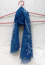 Guizhou Danzhai batik scarf custom 2017 winter soft plant dyed blue indigo brand Banlangen dyeing