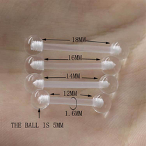 Anti-allergy transparent invisible soft rod straight rod acrylic tongue nail wine nest nail belly button nail lip nail milk nail ear bridge ear nail