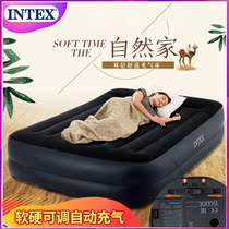 INTEX Inflatable mattress home double air mattress single portable folding automatic air mattress Flushing mattress