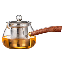 Wooden Glass Road cup tea leak integrated tea ware Gong style tea cup Japanese high-grade thick heat-resistant side handleb single
