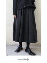 Lu and Shanyu winter dress black skirt winter sweater pleated skirt Yamamoto dark design skirt