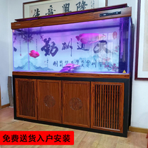 Minjiang fish tank living room household large bottom filter aquarium super white glass dragon fish tank 1 5 meters 1 8 meters fish tank