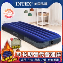 INTEX air cushion bed Floor shop Air mattress Household double single outdoor portable lunch break bed Folding bed