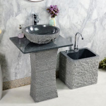 Courtyard sink Column type washbasin room outdoor garden home floor-to-ceiling balcony art integrated sink basin