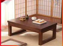 Japanese tatami tea table floating window table Kang table solid wood antique Chinese table small tea table low table ground kung fu coffee table
