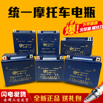 Unified motorcycle battery 12v universal 12N7-4B HoweLorne mens and womens cross riding YTX7A scooter 5Ah dry battery