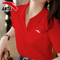 Ann Stepping Short Sleeve T-shirt Woman Polo Shirt 2022 Summer New Official Web Loose Speed Dry Breathable Casual Blouse Womens Clothing