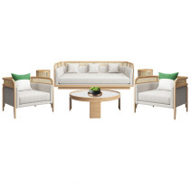 New Chinese solid wood vines editor in talks sofa minimalist modern Minjuku hotel clubhouse reception furnished with furniture custom-made