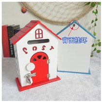 Wall hanging home kindergarten principal mailbox Villa small cute photography family pastoral cartoon decoration with lock