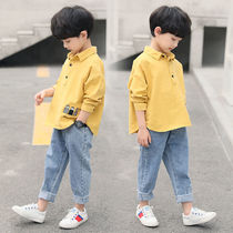 Boy clothes spring and autumn children suit 2022 new CUHK Tong blouses pants Two sets Long sleeves Fashion suit