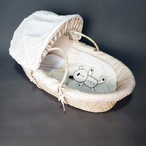Newborn baby straw sleeping basket Discharge portable basket Basket flat lying cradle Car lightweight baby portable bed