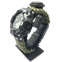Warriors 2 Special Forces equipment outdoor waterproof umbrella rope watch multi-function camping for Survival Watch compass