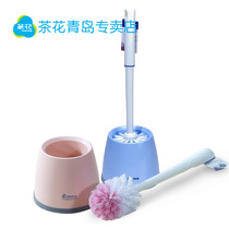 Camellia toilet brush set with base frame floor cleaning toilet brush plastic bristles wash toilet brush