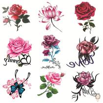 New tattoo stickers waterproof durable lifelike female ins sexy rose flowers butterfly cute hipster tattoo stickers