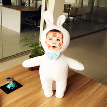 Photo pillow big white rabbit doll rabbit doll custom made humanoid pillow creative Christmas gift girl surprise