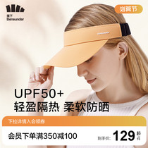 Under the banana tennis hat female UV-proof summer sun hat face sunscreen sun hat sports outdoor running empty top hat