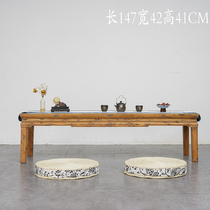 Early Qing Dynasty Republic of China Berwood old Bar table Old kang Table dwarf table Folk Ancient Old Objects Ancient Play Collection Old Furniture